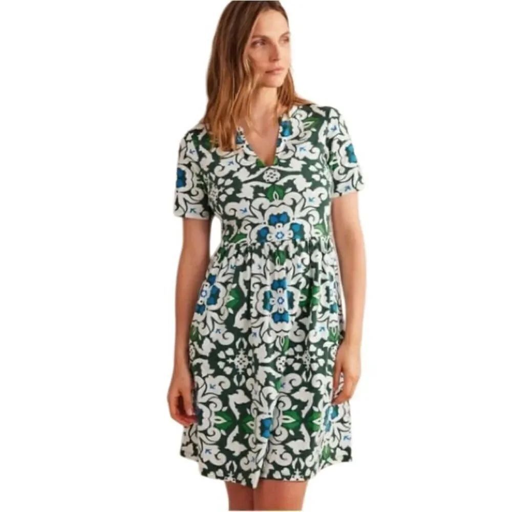 Boden Easy Notch Neck Jersey Dress Sz 6